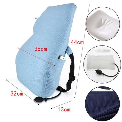 White Ergonomic Lumbar Support Airbag Version Cushion