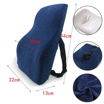 White Ergonomic Lumbar Support Airbag Version Cushion