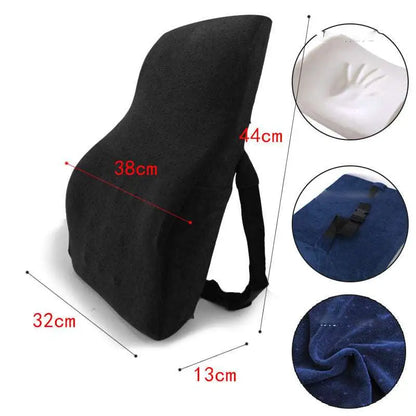 White Ergonomic Lumbar Support Airbag Version Cushion