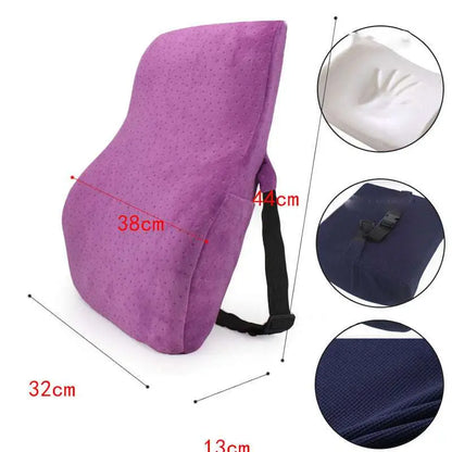 White Ergonomic Lumbar Support Airbag Version Cushion