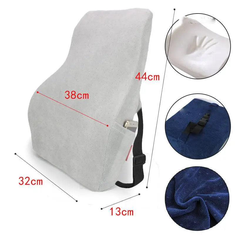 White Ergonomic Lumbar Support Airbag Version Cushion
