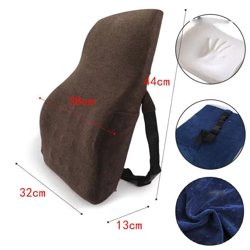 White Ergonomic Lumbar Support Airbag Version Cushion