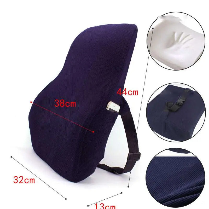 White Ergonomic Lumbar Support Airbag Version Cushion