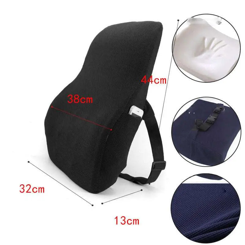 White Ergonomic Lumbar Support Airbag Version Cushion