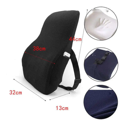 White Ergonomic Lumbar Support Airbag Version Cushion