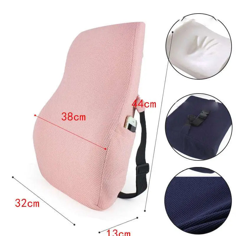 White Ergonomic Lumbar Support Airbag Version Cushion