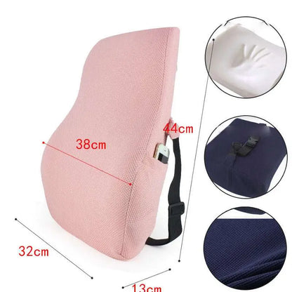 White Ergonomic Lumbar Support Airbag Version Cushion