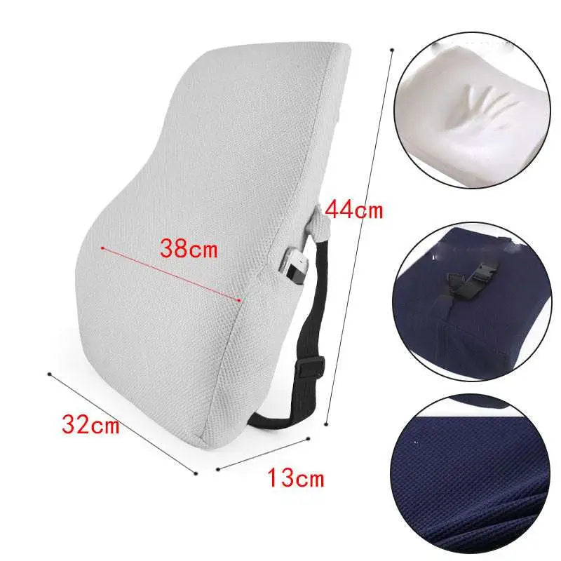 White Ergonomic Lumbar Support Airbag Version Cushion