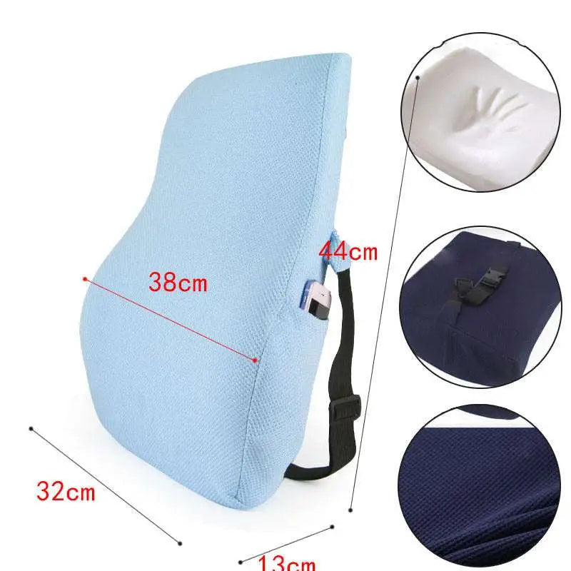 White Ergonomic Lumbar Support Airbag Version Cushion