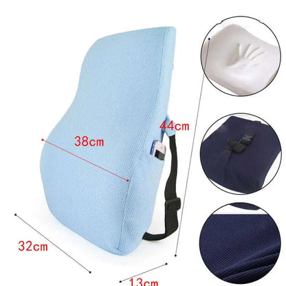 White Ergonomic Lumbar Support Airbag Version Cushion