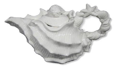 White Shell Tea & Serving Pieces
