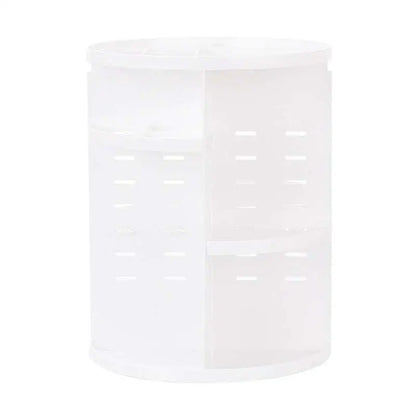 White Three Tier Rotating Makeup Organizer