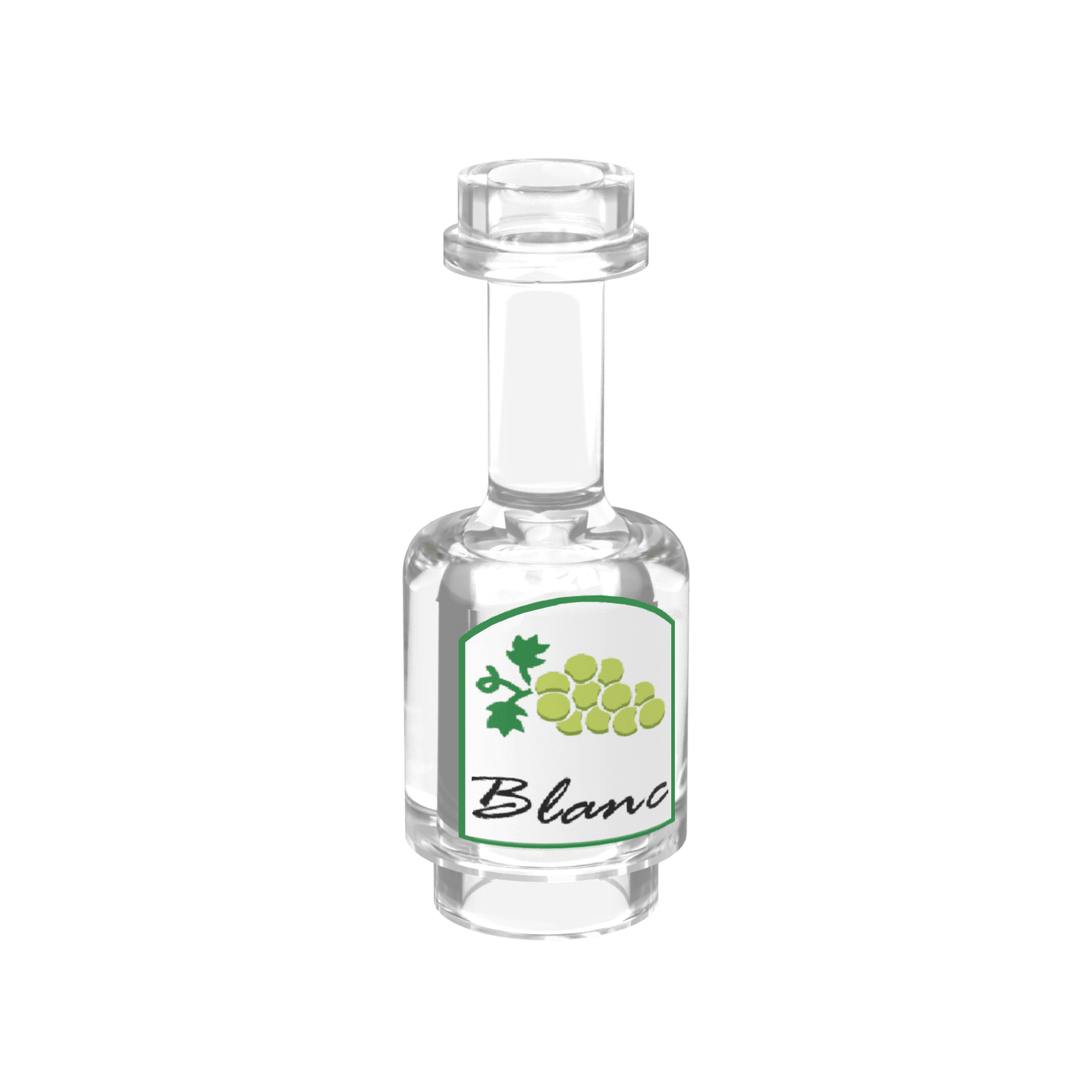 'Blanc' - White Wine Bottle - Custom Printed - Made with LEGO® Parts