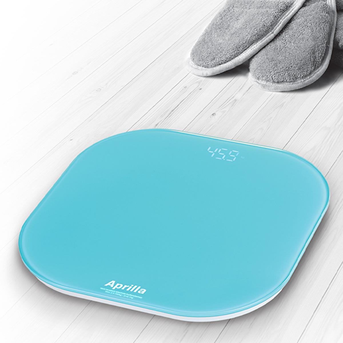 Aprilla High-Precision Digital Bathroom Scale ABS-1029 - Accurate Weight Measurement with Tempered Glass
