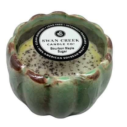 Small Petal Pot Soy Candle - Bourbon Maple Sugar