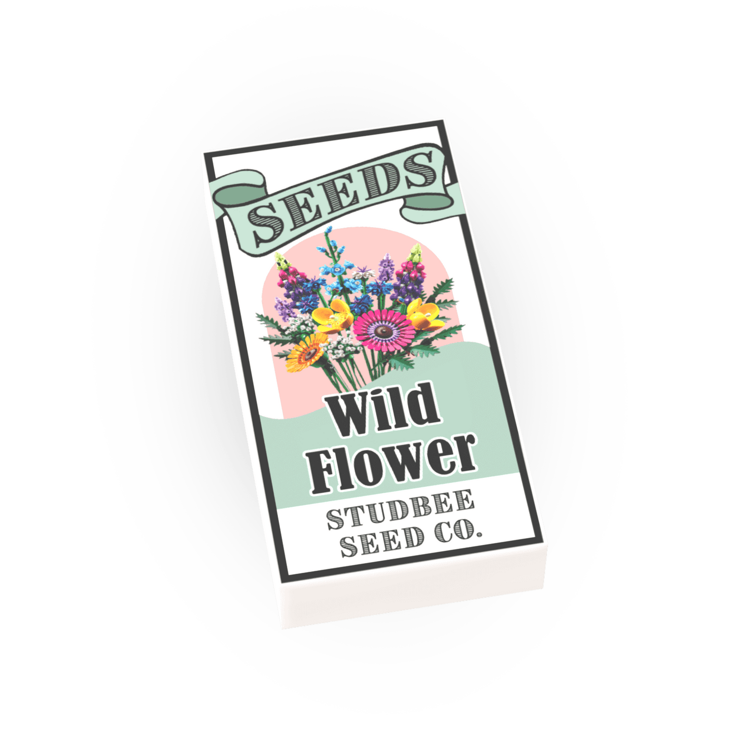 Seed Packet, Wildflower - Custom Printed Minifig Accessory - Made Using LEGO® parts