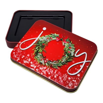 Christmas Gift Card Tin - Joyful Wreath
