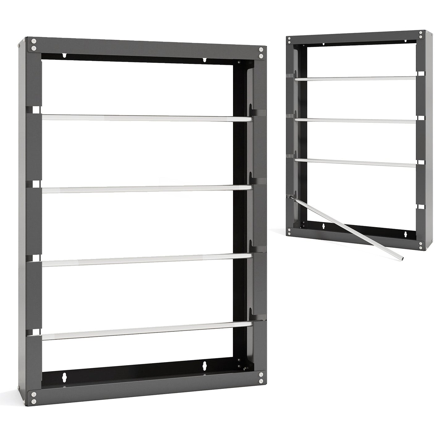 Wire Spool Rack with 4 Rods for Electrical Industrial and Retail Use-Gray