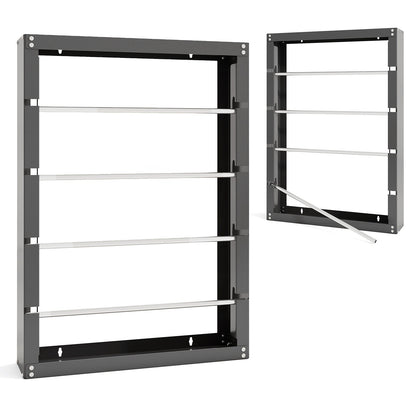 Wire Spool Rack with 4 Rods for Electrical Industrial and Retail Use-Gray