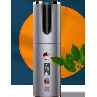 Wireless Rechargeable Curling Iron with Digital Display