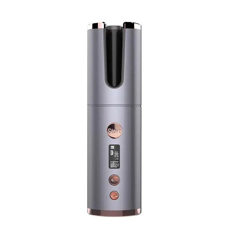 Wireless Rechargeable Curling Iron with Digital Display