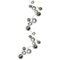 Lighted Ornament Strung 58" Garland - Silver
