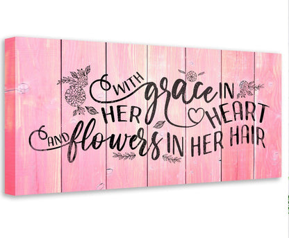 With Grace In Her Heart - Canvas