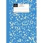 Marble Notebook A5: Blue Marble Wide Ruled Journal - Paperback