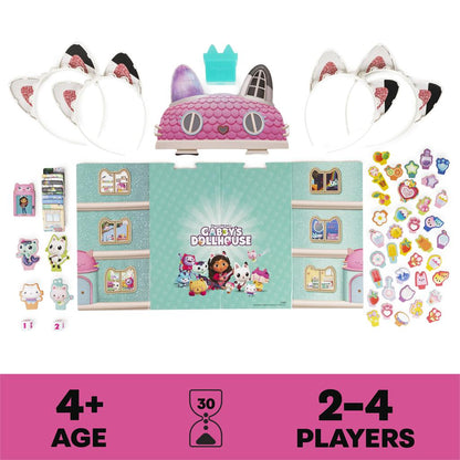 Gabby’s Dollhouse Meow-Mazing Board Game Based on The DreamWorks Netflix Show with 4 Kitty Headbands
