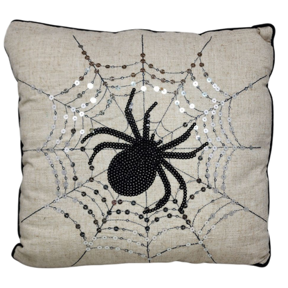 Sparkling Spider Web Pillow