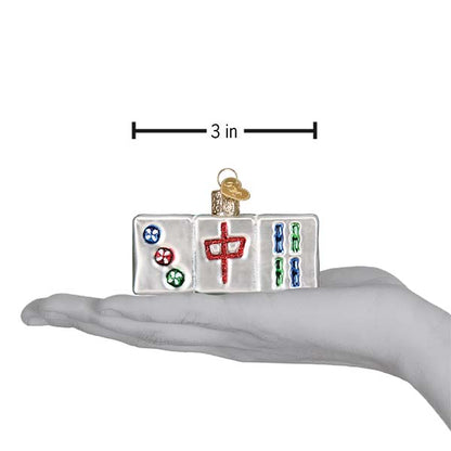 Mahjong Glass Ornament