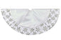 Tabletop Tree Skirts With Sequined Snowflake Border - White