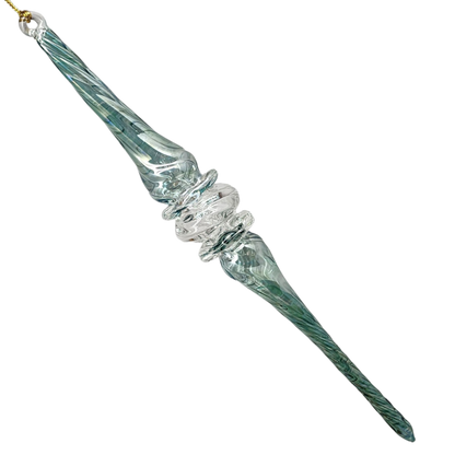 Seafoam Spiral Icicle Ornament