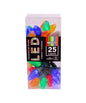 25-Light Multicolor LED C7 Light Set With Green Wire