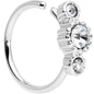 20G 5/16 Clear CZ Gem Fashion Fusion Seamless Circular Ring