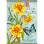 Large Flag Daffodil And Butterflies