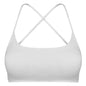 Women Cross Back Sport Bras Padded with Removable Pads Thin Straps