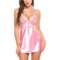 Women Lingerie V-Neck Satin Lace Sleepwear