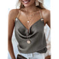 Women's Camisole Solid Colored Backless V Neck Basic Top