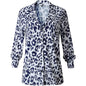 Womens Casual Tops V Neck Leopard Tunic Long Sleeve Button Down Shirts Top