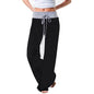 Women's Comfy Stretch Drawstring Palazzo Wide Leg Lounge Pant