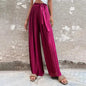 Women's High-Waisted Straight-Leg Strappy Pants