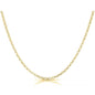Women's Italian Rolo Link Chain in Solid Sterling Silver