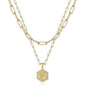 Women's Layered Initial Necklace Letter Pendant