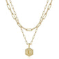 Women's Layered Initial Necklace Letter Pendant