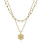 Women's Layered Initial Necklace Letter Pendant