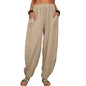 Women's Linen High Waist Wide Leg Pants