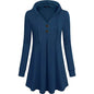 Women's Long Sleeve Hooded Tunic Tops
