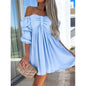 Women's Off Shoulder Casual Puff Sleeve Dress