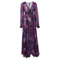 Women's Plus Size A Line Dress Floral V Neck Print Lantern Sleeve